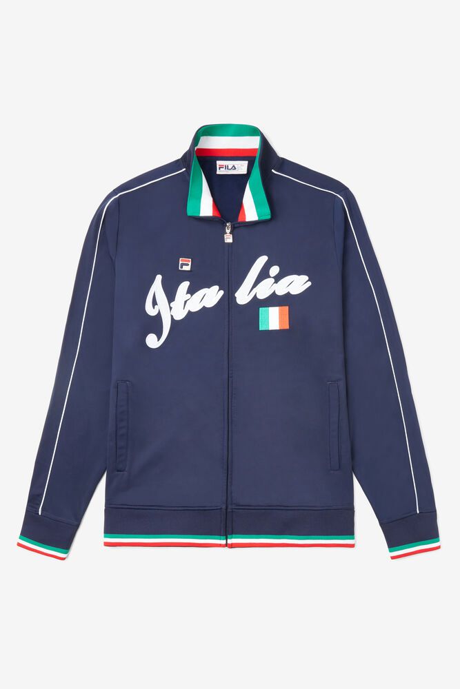 Fila Jacket Mens Navy Italia Track - Ireland 37980-JVCN